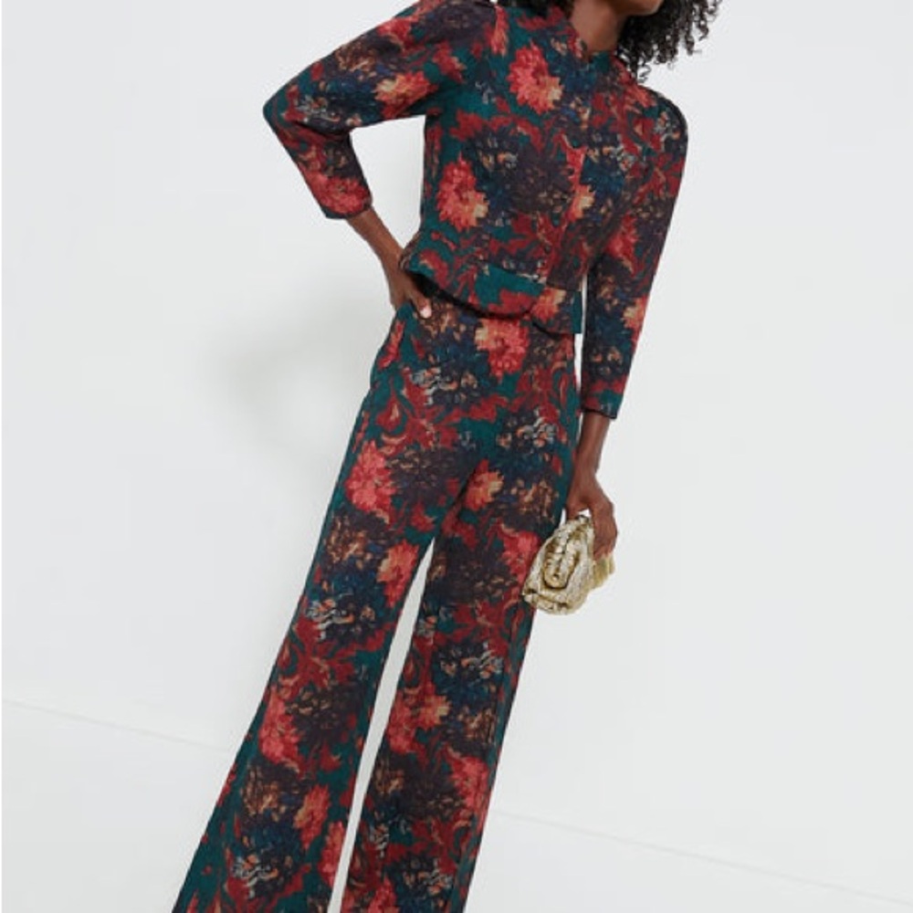 Tuckernuck Persimmon Floral Jacquard Versailles Pants